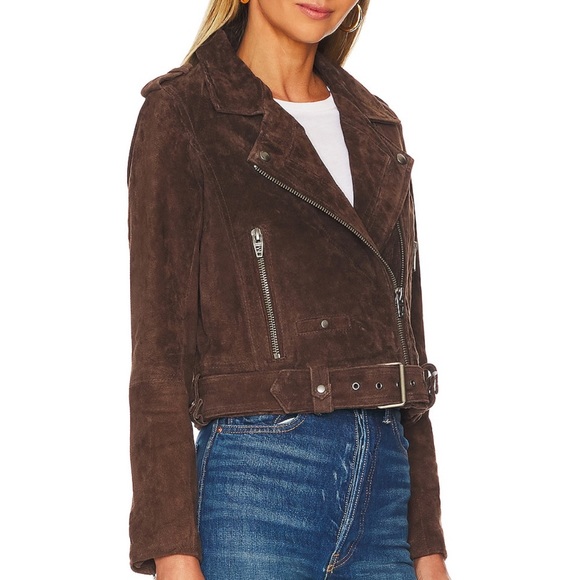 BLANKNYC Faux Suede Moto Jacket Tan - Picture 4 of 8